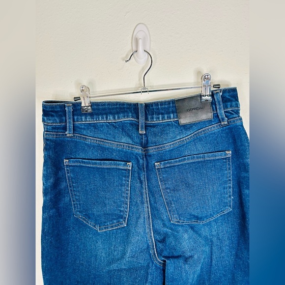 Express Mid-Rise Wide Leg Crop Jeans Size 8 Dark Wash Stretch Denim - Picture 9 of 9